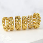 Gold Heavy Cuban Link Ring