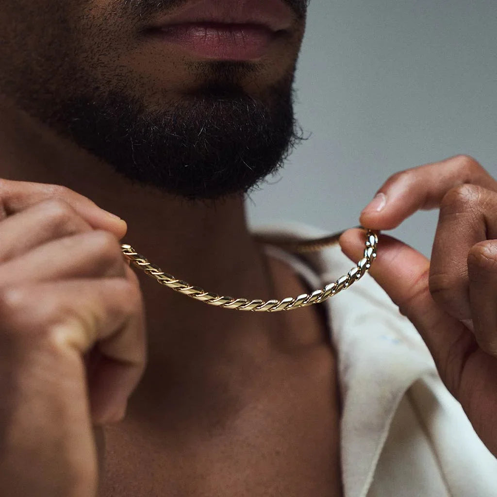 Polished Wheat Chain Necklace with Lobster Clasp