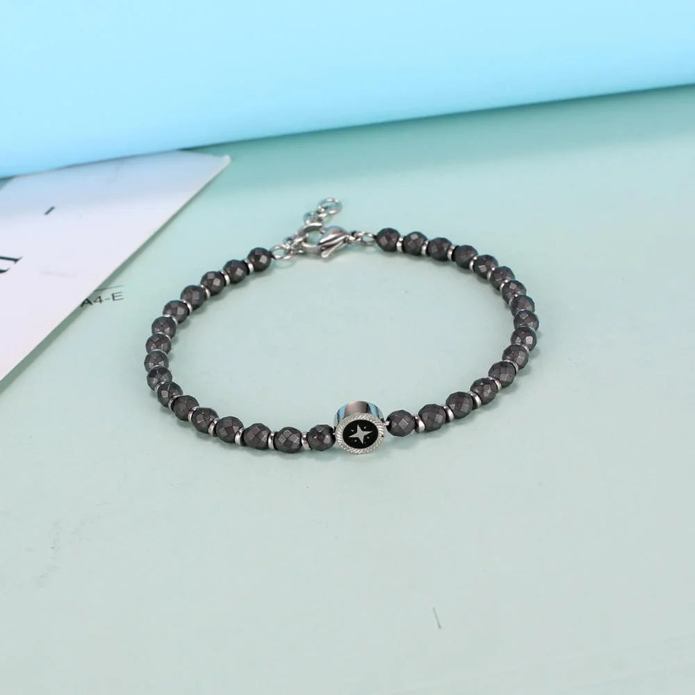 Beaded Black Hematite Bracelet