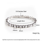 Two-Tone Oval Round Cubic Zirconia Tennis Bracelet
