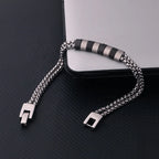 Men's Stainless Steel Double Box Link Chain Bracelet