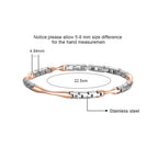 Two-Tone Stainless Steel Rose Gold Link Bracelet