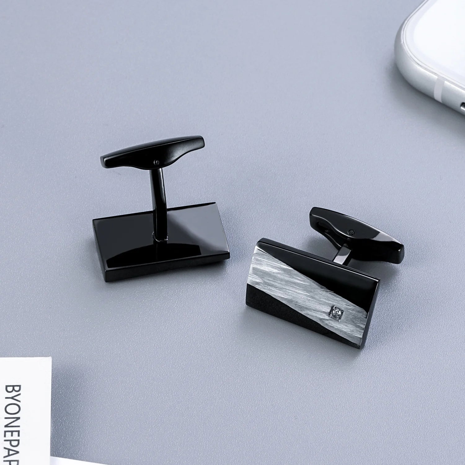 Silver-Tone Bold Round Cufflinks