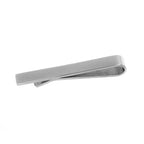 Polished Silver Tone Minimalist Men's Tie Clip