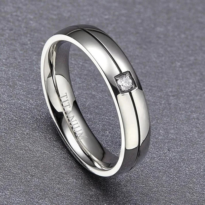 Silver-Tone Bold Band Ring