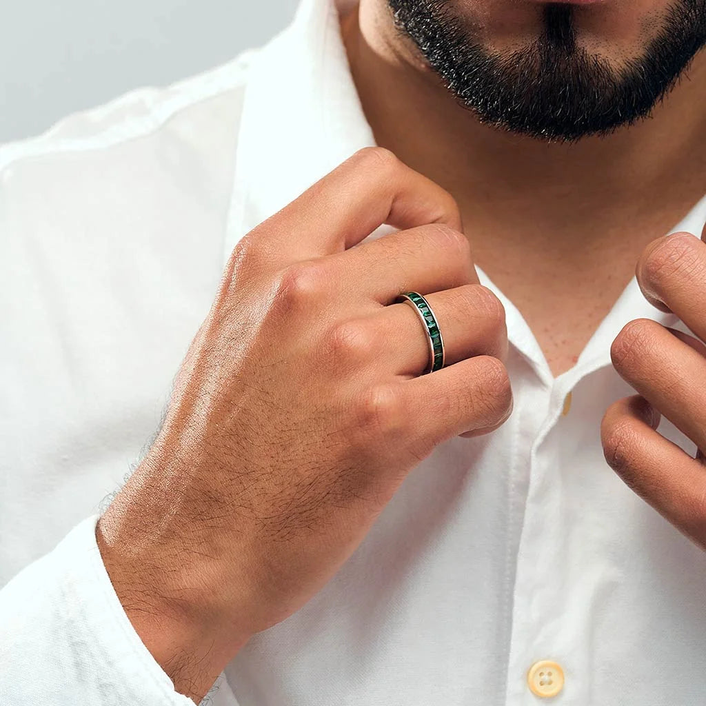 Gold Zircon Crown Ring