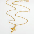Gold Plated 316L Stainless Steel Star Pendant Necklace