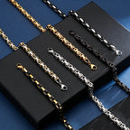 Men's Chunky Byzantine Link Chain Necklace