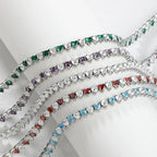 Heart Cubic Zirconia Two-Tone Tennis Chain Necklace