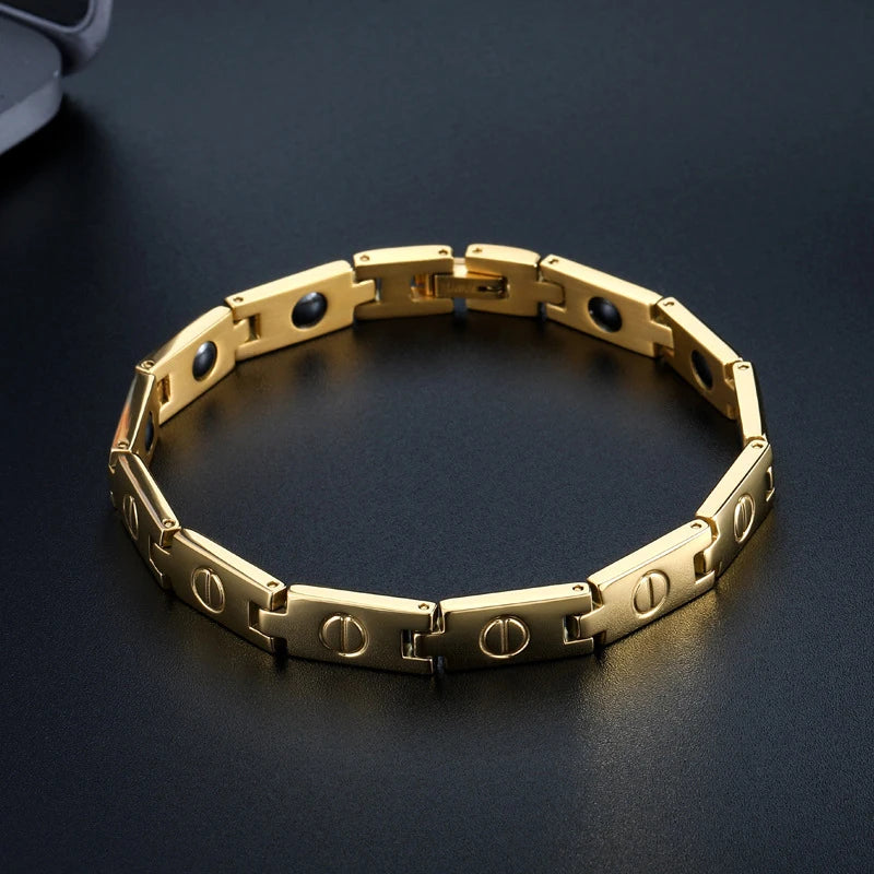 Titanium Link Health Element Bracelet Many Colors