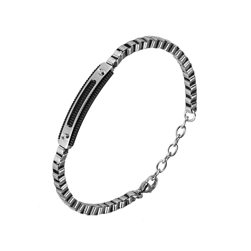 Silver-Tone Box Link Bracelet II