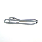 Polished Silver Minimalist Tie Clip for Suits
