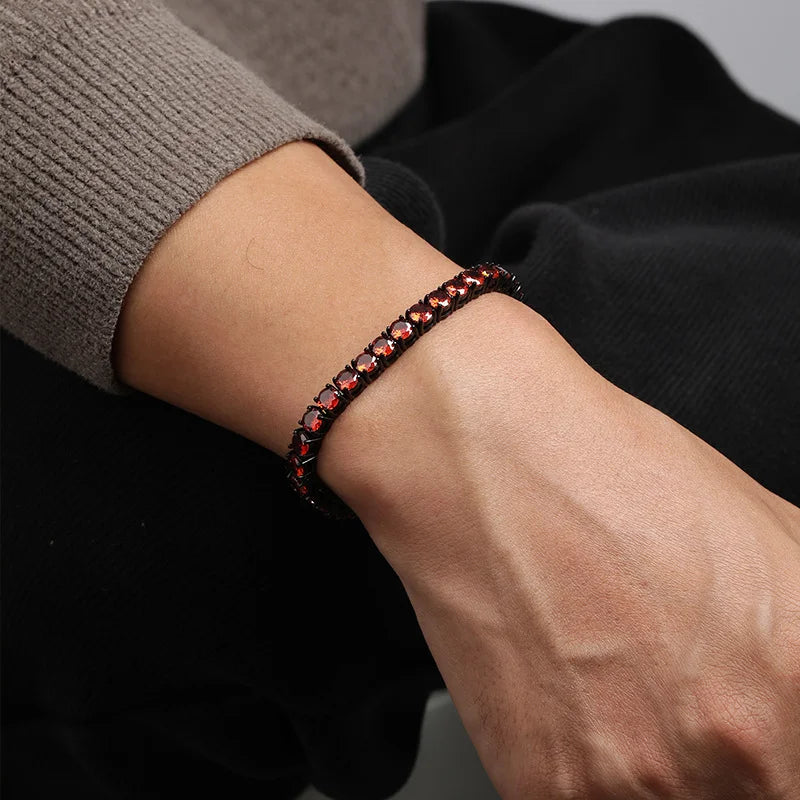 Silver Crystal Tennis Bracelet