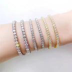 Classic Cubic Zirconia Tennis Bracelet Gold and Silver