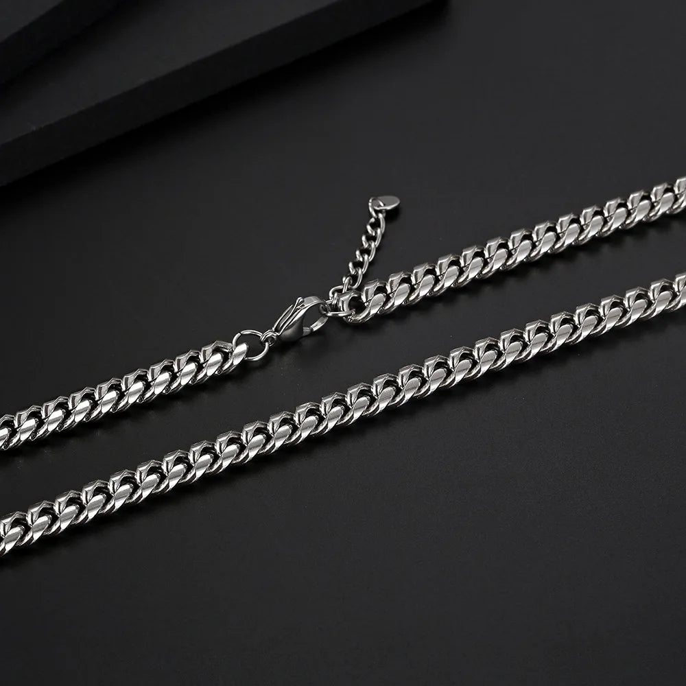 Men's Polished Miami Cuban Link Chain Necklace