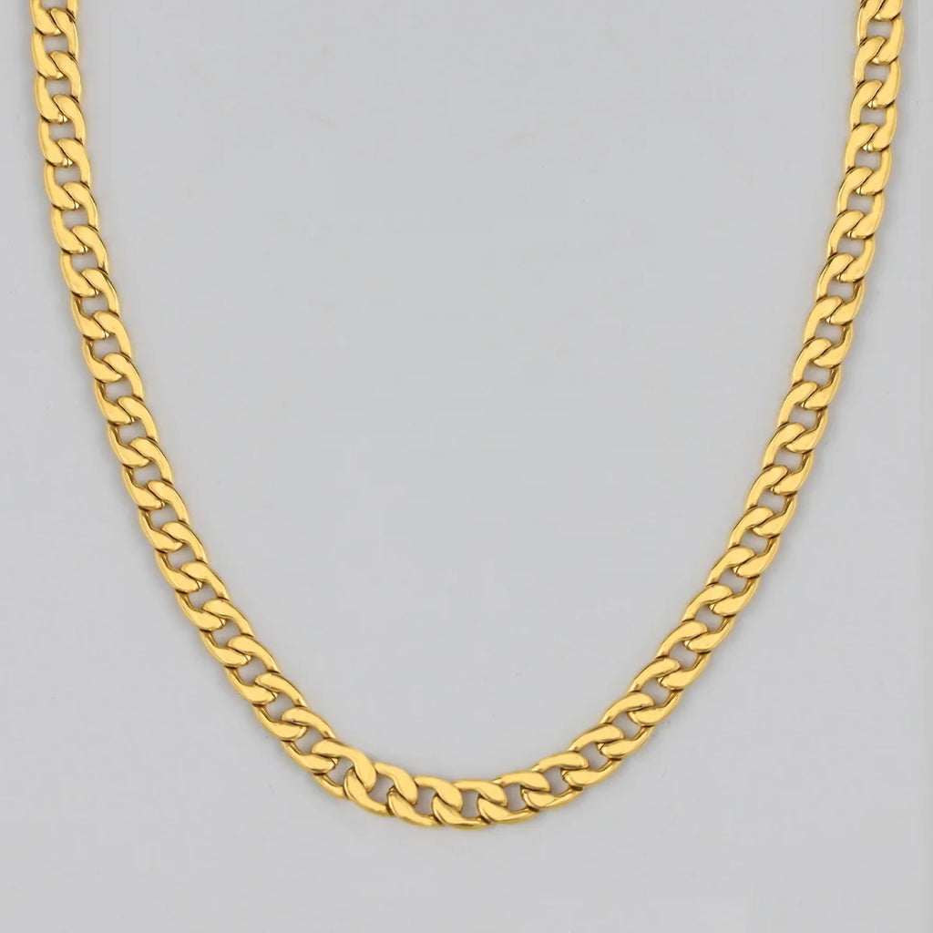 Gold-Tone Stainless Steel Miami Cuban Link Chain