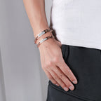 Cuban Link ID Bracelet with Zircon Inset