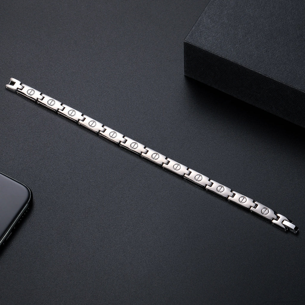 Titanium Link Health Element Bracelet Many Colors