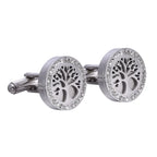 Men's Tree of Life Crystal Cufflinks for Suit Shirts