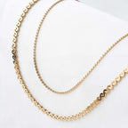 18K Gold Plated Spiral Link Chain Necklace
