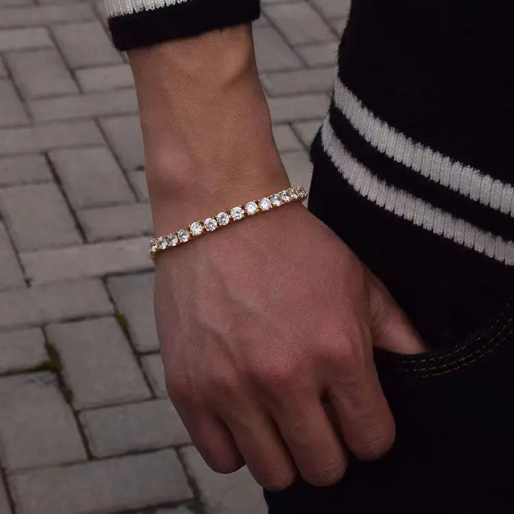 Classic Cubic Zirconia Tennis Bracelet Gold and Silver