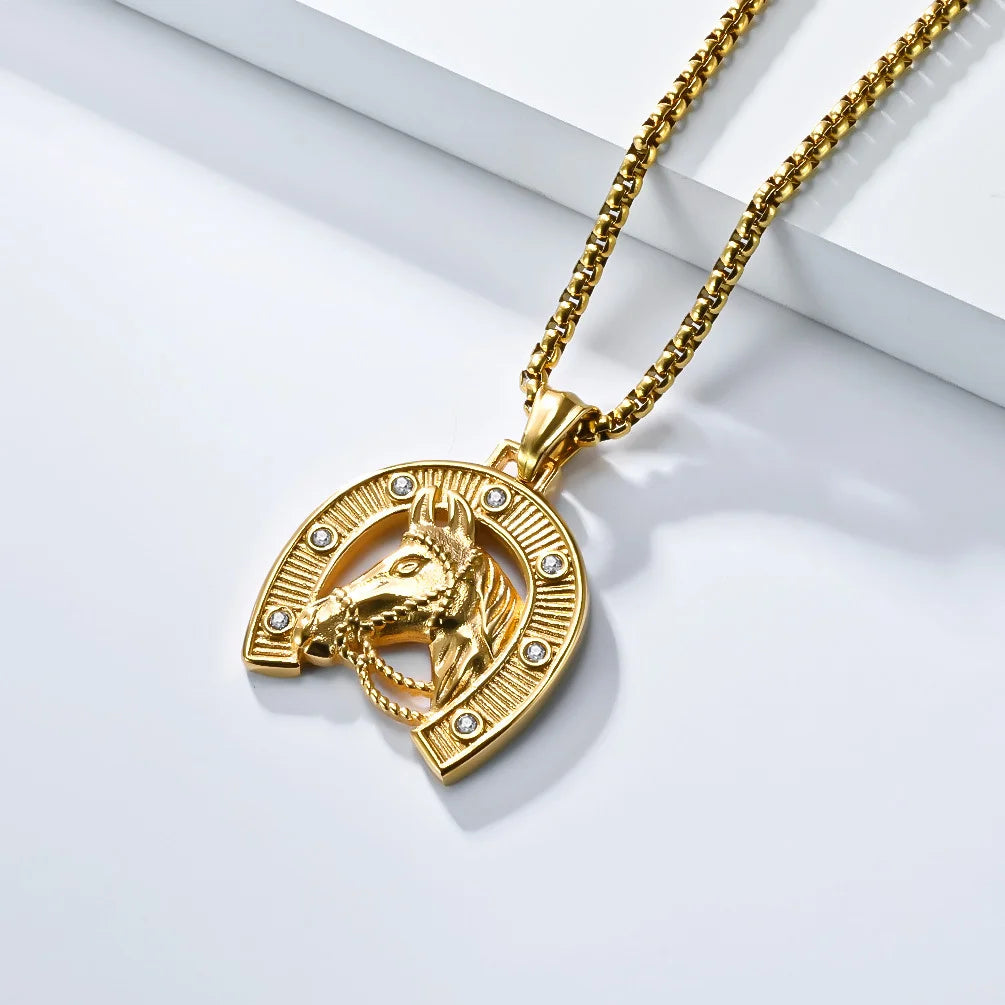 Gold Horsehead Necklace