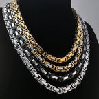 Men's Chunky Byzantine Link Chain Necklace