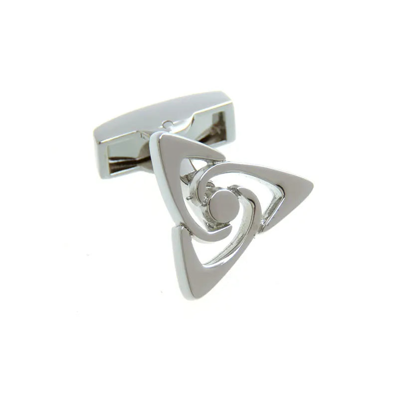Silver-Tone Sharp Angle Cufflinks