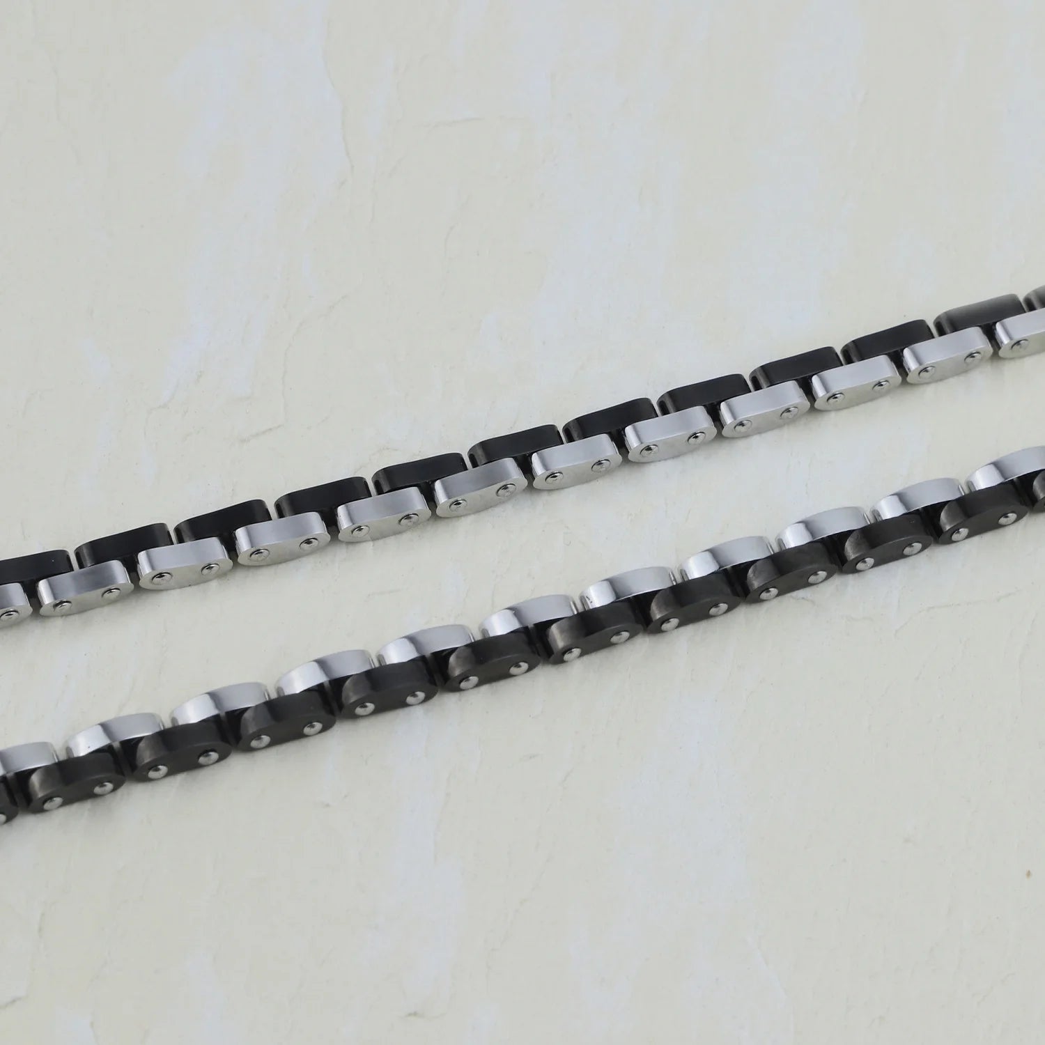 Men's Two-Tone Stainless Steel Link Bracelet