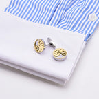 Two-Tone Sun and Moon Yin-Yang Cufflinks