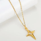 Gold Plated 316L Stainless Steel Star Pendant Necklace