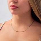 18K Gold Plated Spiral Link Chain Necklace