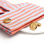 Engraved Steel Equestrian Cufflinks for Men
