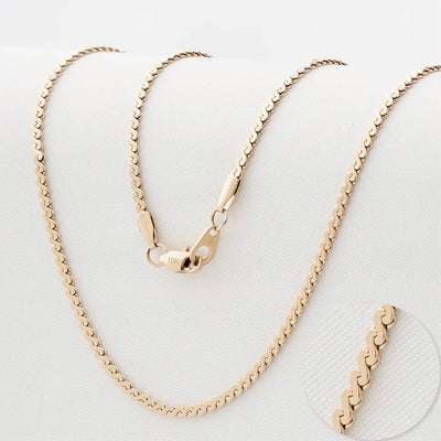18K Gold Plated Spiral Chain Necklace