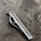 Polished Silver Arrow Motif Tie Clip