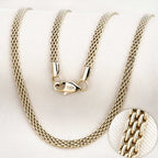 Gold Woven Mesh Chain Lobster Clasp