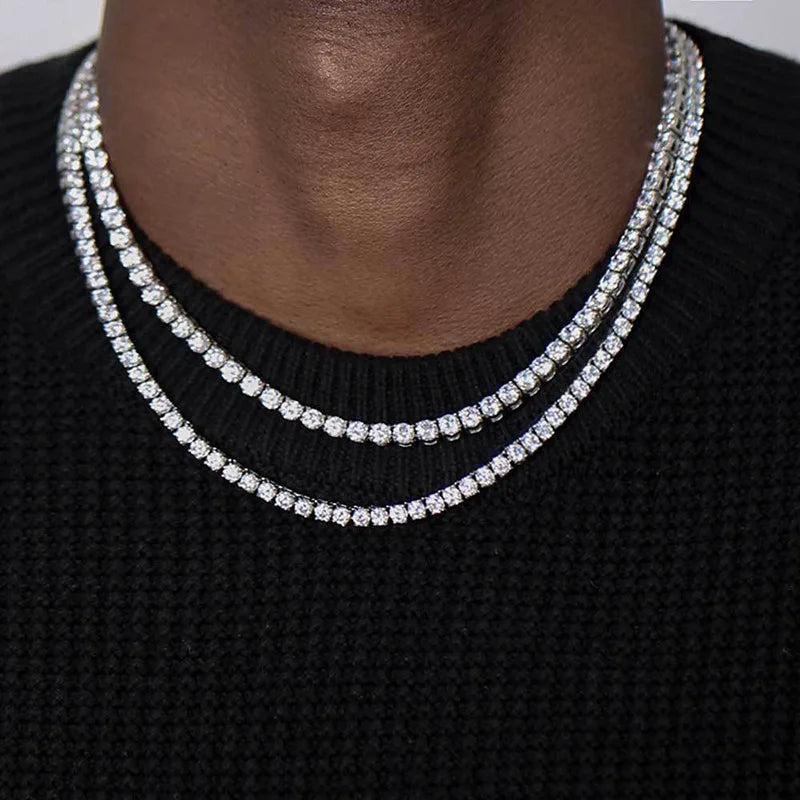Iced Out Tennis Chain Cubic Zirconia Necklace