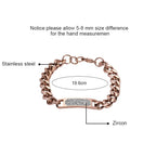 Cuban Link ID Bracelet with Zircon Inset