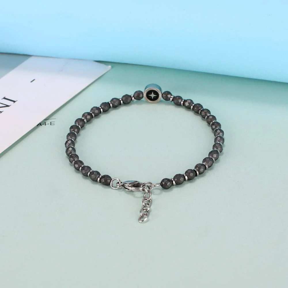 Beaded Black Hematite Bracelet