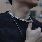 Men's X-Shape Hollow Link Cuban Chain Necklace