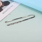 Silver-Tone Zircon Tennis Bracelet
