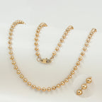 Gold Beaded Ball Necklace II