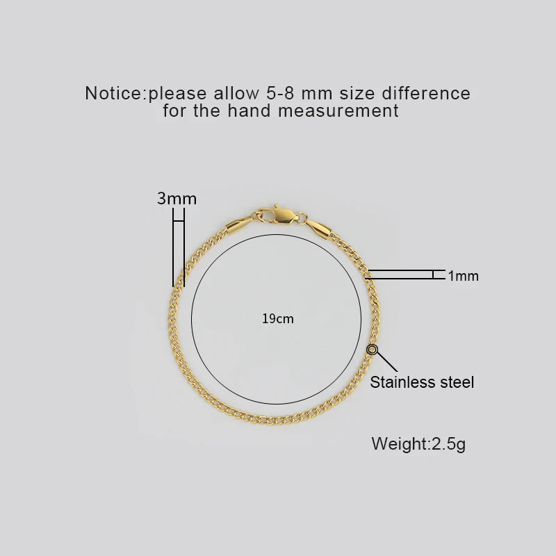 Gold Plated Stainless Steel Miami Cuban Link Bracelet