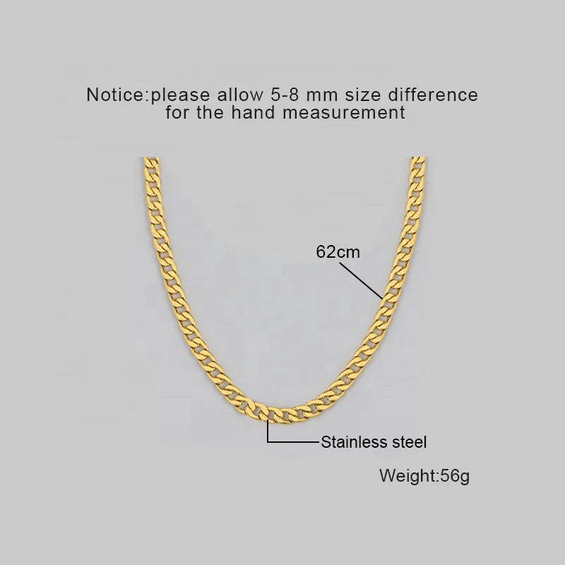 Gold-Tone Stainless Steel Miami Cuban Link Chain
