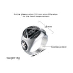 Stainless Steel Pyramid Eye Ring