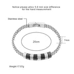 Men's Stainless Steel Double Box Link Chain Bracelet