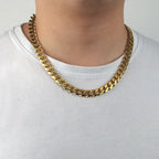 Men's Chunky Gold & Black Cuban Link Chain
