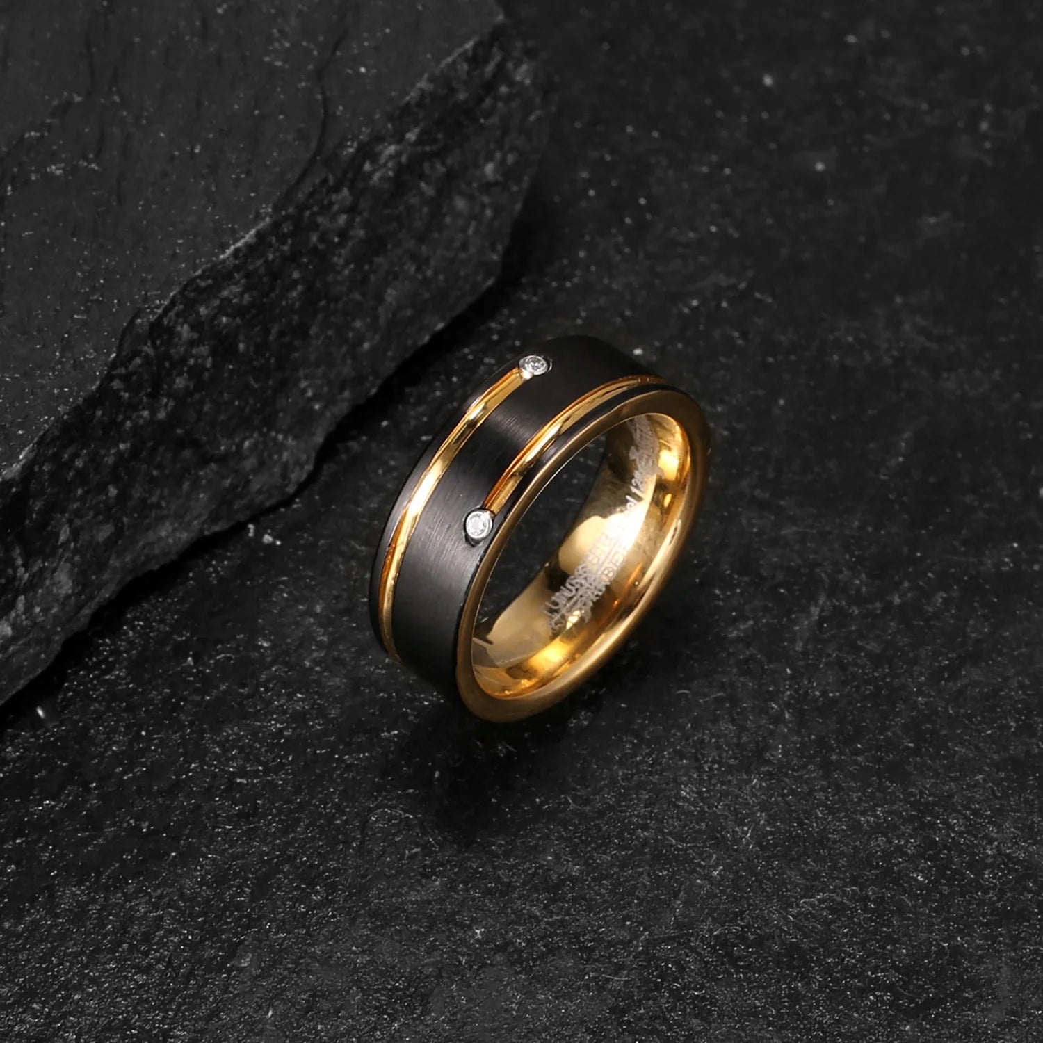 Gold Zirconia Accent Ring
