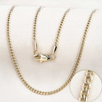 Men's Gold Silver Cuban Link Chain Necklace