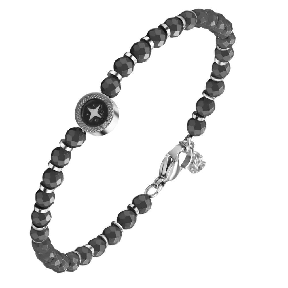 Beaded Black Hematite Bracelet